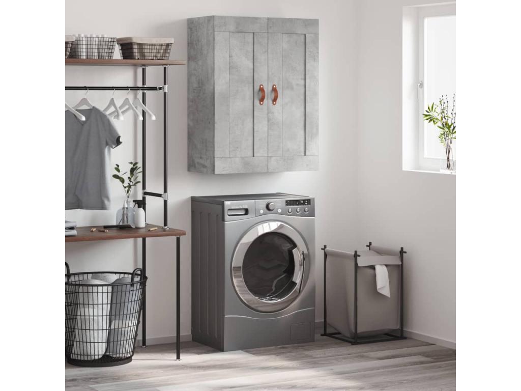 Armoire murale gris béton 69.5x34x90 cm bois d'ingénierie UYRP91903