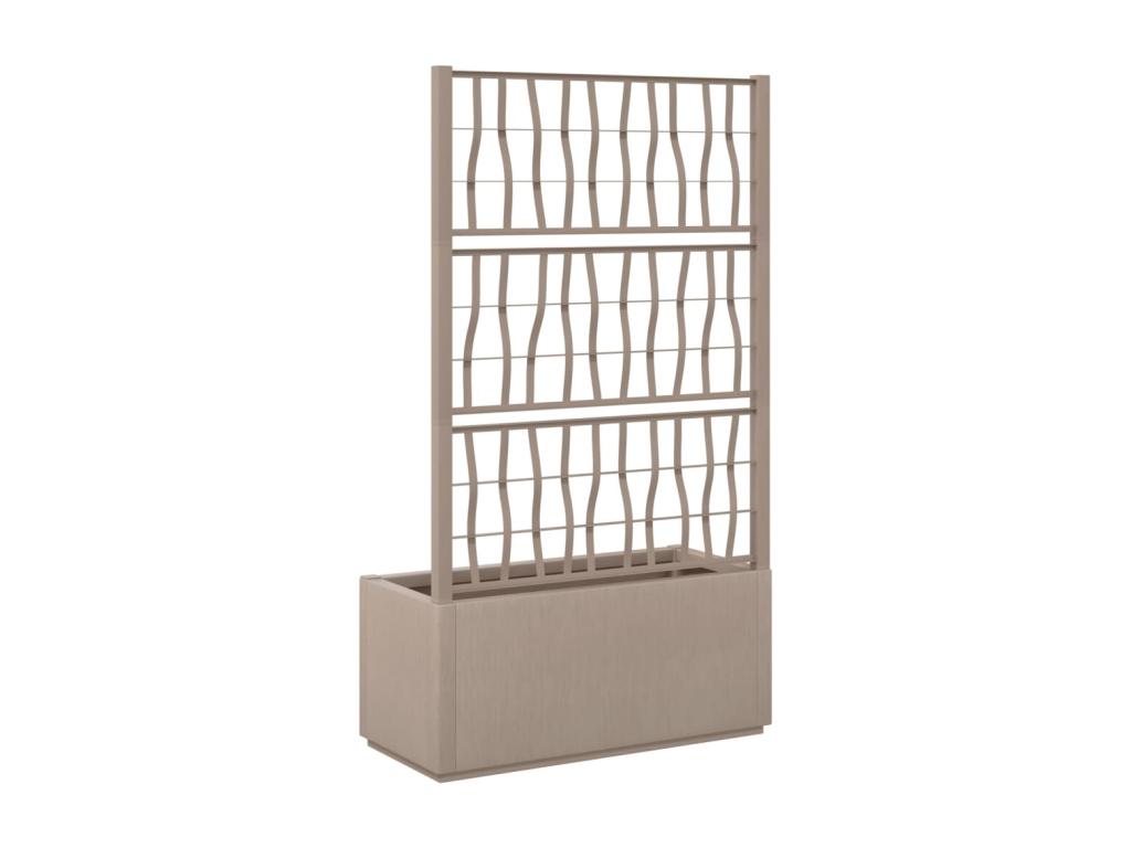 Jardinière avec treillis marron clair 80x36x140 PP GPNZ62877