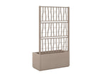 Jardinière avec treillis marron clair 80x36x140 PP GPNZ62877