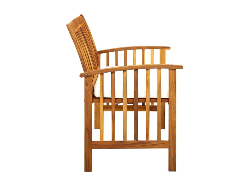 Banc de jardin avec coussin 119 cm Bois solide d'Zensova LQNE86139