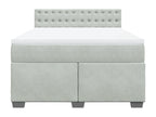 Sommier à Lumenao de lit et matelas Gris clair 140x200cm Velours IYII74062