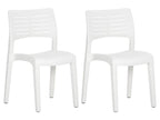 Chaises de jardin lot de 2 Blanc Polypropylène WFSP36575