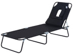 Bain de soleil pliable transat inclinable 4 positions chaise longue de lecture 3 coussins fournis Zensova CYHG76409