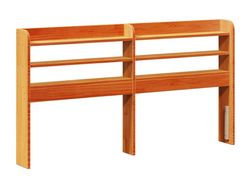 Cadre de lit sans matelas cire marron 120x200cm bois pin massif YHPY56300