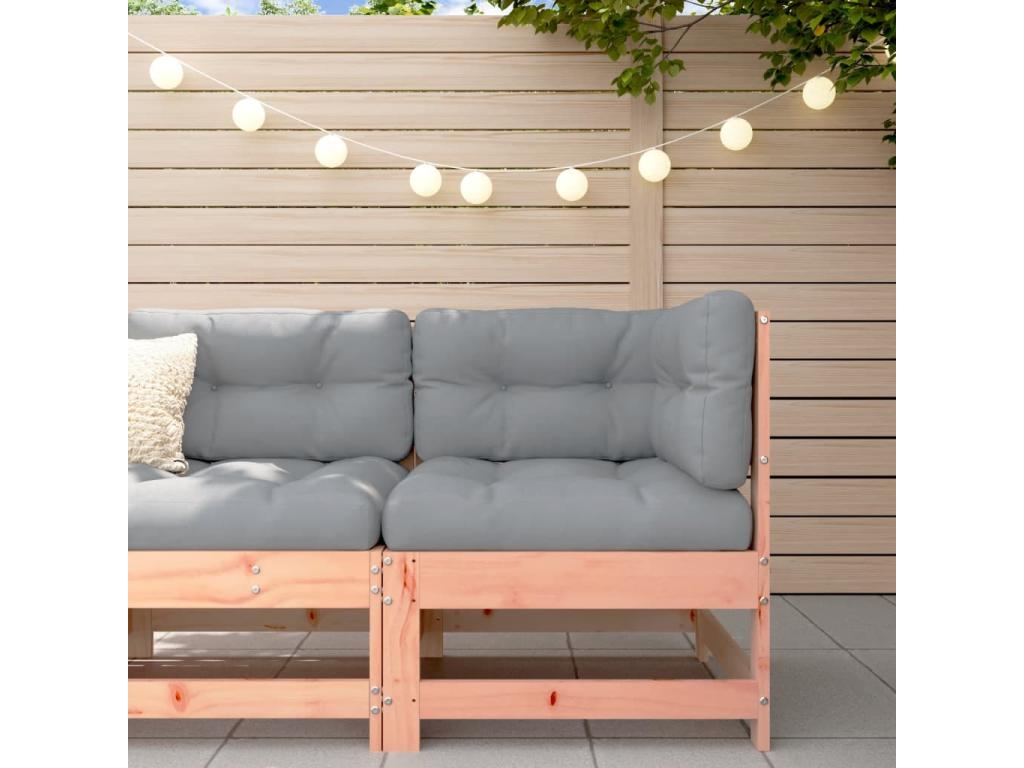 Canapé d'angle avec coussins bois massif Lumenao SZYK65535