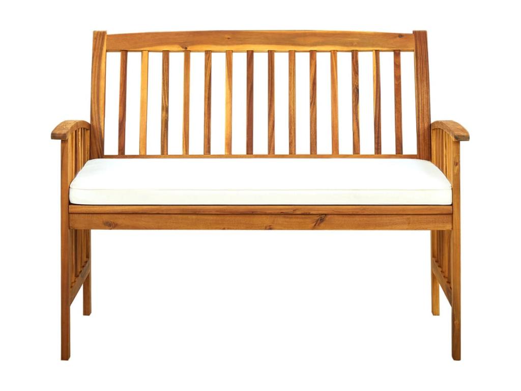Banc de jardin avec coussin 119 cm Bois solide d'Zensova LQNE86139