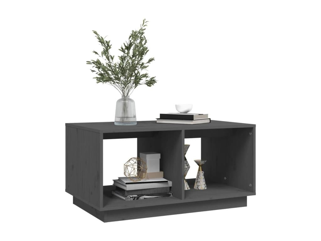 Table basse Gris 80x50x40 cm Bois massif de pin UAQB23486