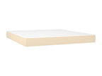 Lit à sommier tapissier avec matelas Crème 160x200 cm Tissu FANT38538