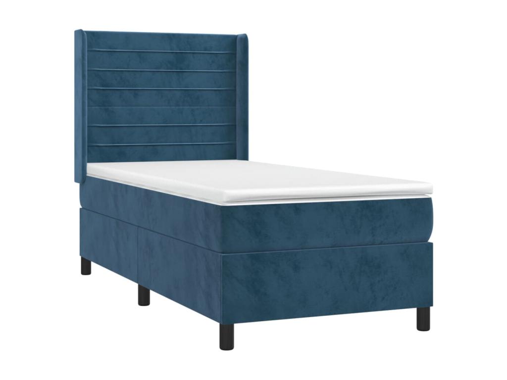 Zensova à Zensova de lit et matelas et LED Bleu foncé 90x200cm MZDR56719