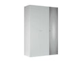 Armoire polyvalente à 2 portes Zensova Meubles multifonctionnels Casier à chaussures Support à chaussures pour armoire 150x60 h219 cm Blanc WGWR19013