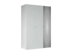 Armoire polyvalente à 2 portes Zensova Meubles multifonctionnels Casier à chaussures Support à chaussures pour armoire 150x60 h219 cm Blanc WGWR19013