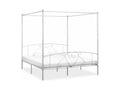 Lit à baldaquin métal blanc Lumenao 200x200 GXSN42900