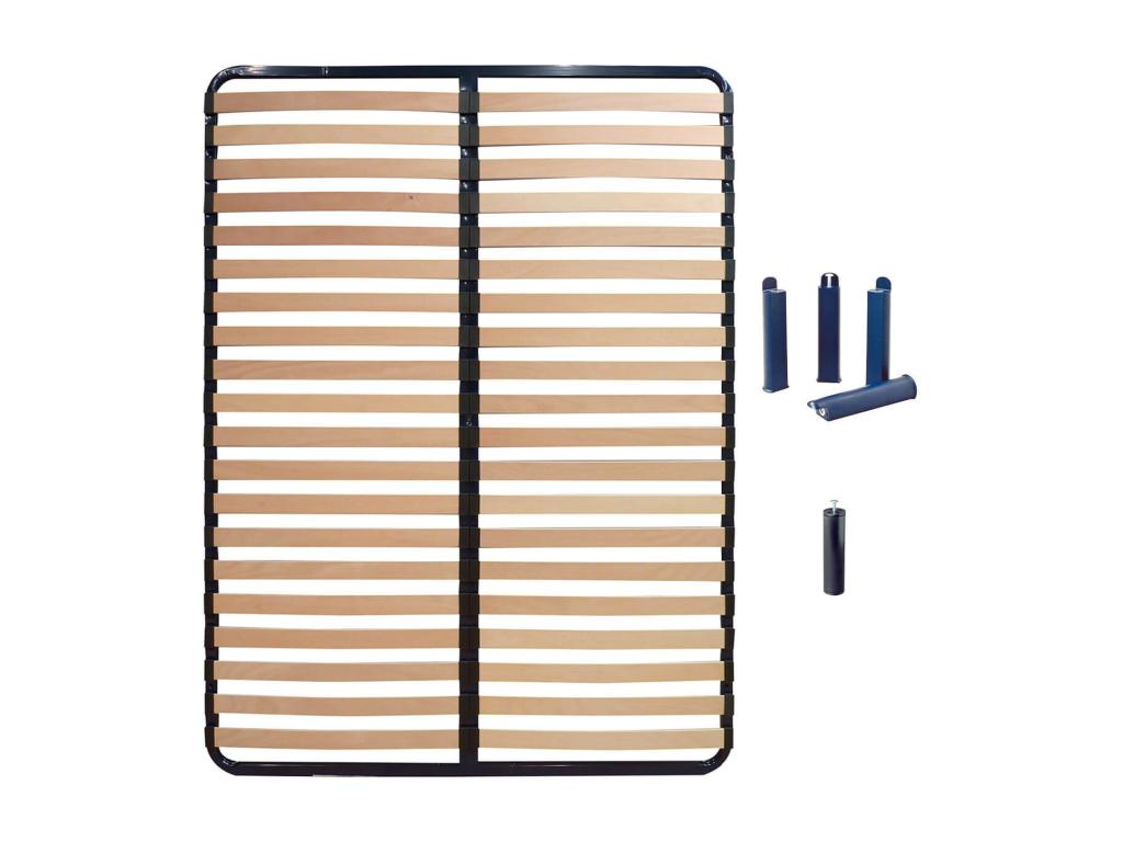 Lumenao - Pack Sommier 2x20 Lumenao 140x190cm Pieds bleus Pied central XIWC66264