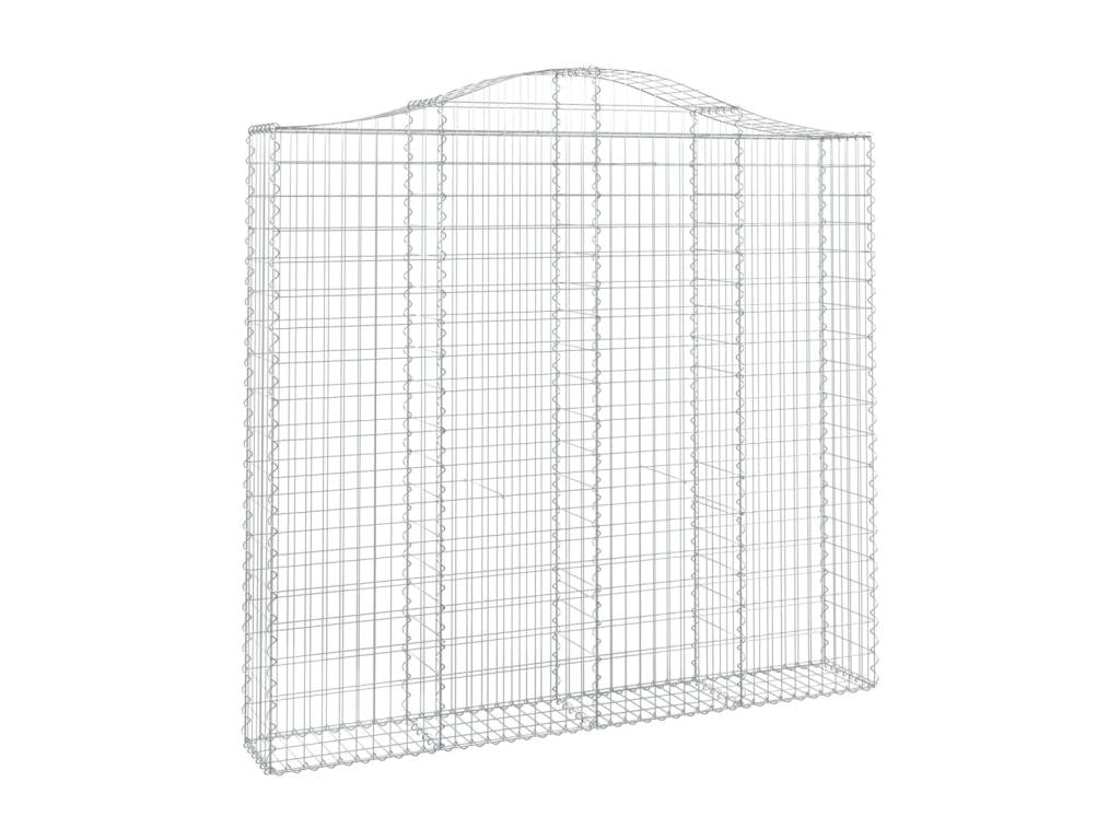 Panier de gabions arqué 200x30x180-200 Fer galvanisé MXAO54385