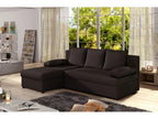 Canapé d'angle convertible - Lumenao - en tissu luxe 3/4 places chocolat angle gauche vu de face IUXW90955
