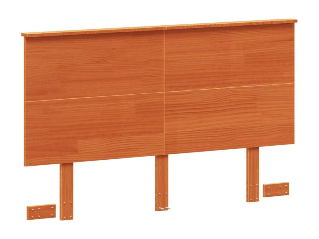 Tête de lit marron 120cm bois massif de pin INCD99146