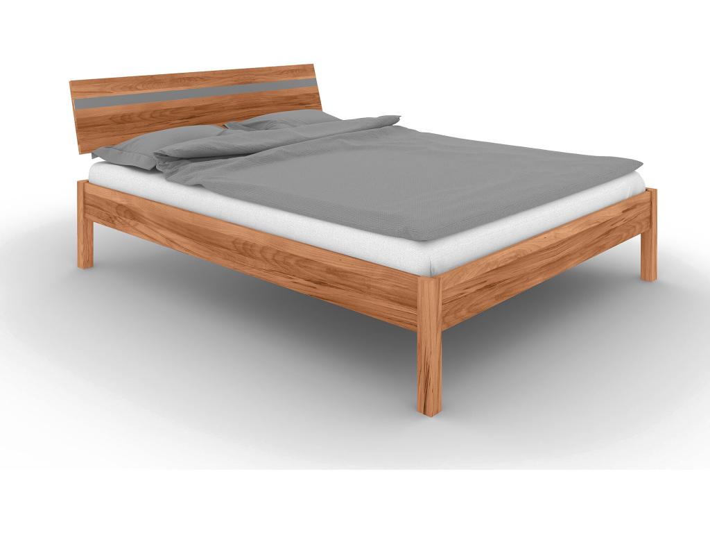 Zensova - Lit avec tête de lit en bois de coeur de hêtre huilé naturel 180x200 DDWE34267