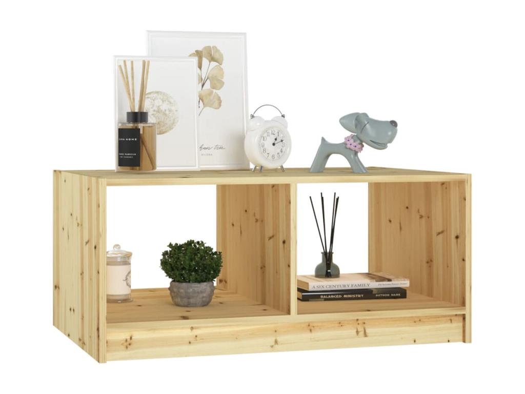 Table basse 75x50x33.5 cm bois de sapin massif PNHC96682