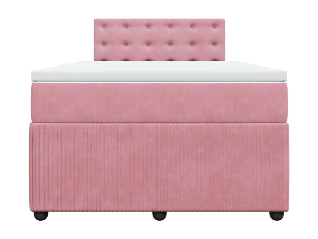 Zensova à Zensova de lit avec matelas rose 120x190 cm velours AKXV49286