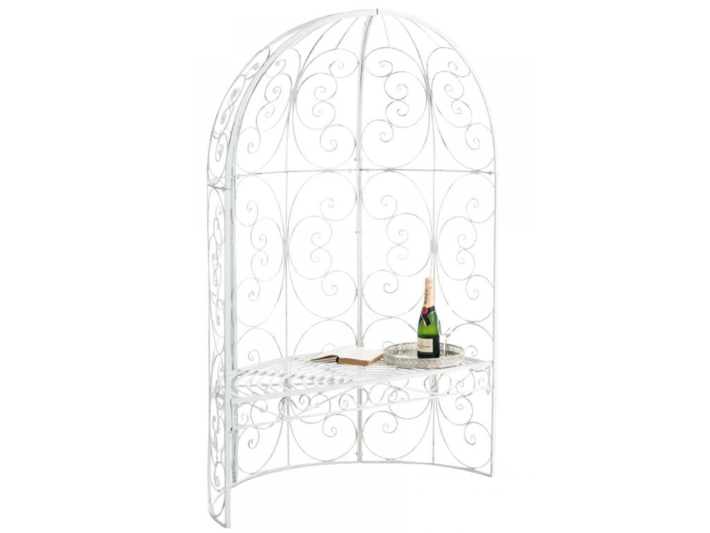 Arche à rosiers - Métal / Métal - Blanc antique - Zensova FDTZ59806