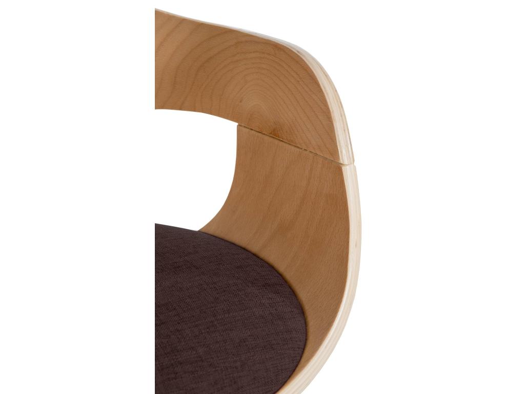 Lot de 2 chaises avec accoudoirs - Tissu / Nature - Nature / Marron - Lumenao PSIP38267