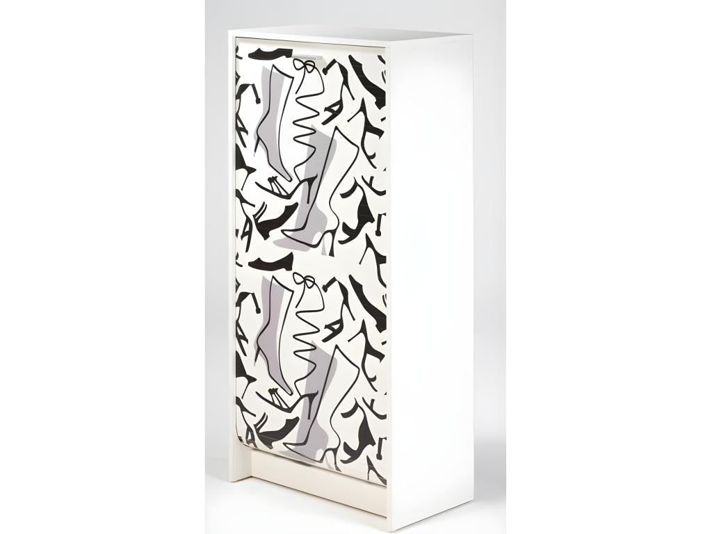 Meuble à Chaussures Blanc 7 Tablettes 21 paires - Coloris Bottes 201 XFRU03053