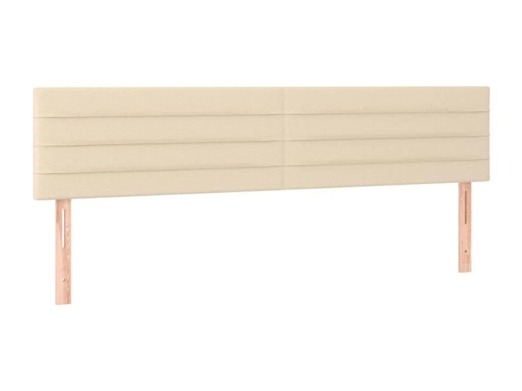 Lit à sommier tapissier avec matelas Crème 200x200 cm Tissu REKS48677