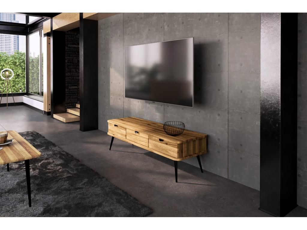 Zensova - Commode en bois massif de chêne sauvage huilé naturel WSIE94036