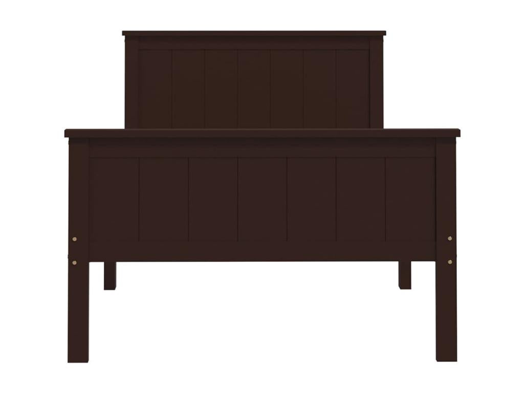 Cadre de lit Marron foncé Bois de pin massif 100x200 cm SYXA56156