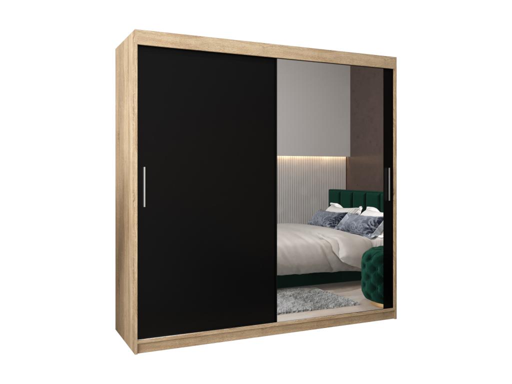 Armoire Lumenao 2 À Portes Coulissantes 200/200/62 2 portes Lumenao/Noir  VAZZ70764