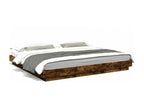 Cadre de lit chêne fumé 180x200 cm bois d'ingénierie CUGY26043