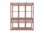 Bibliothèque 3 tiroirs Lumenao Rose DMRF99030