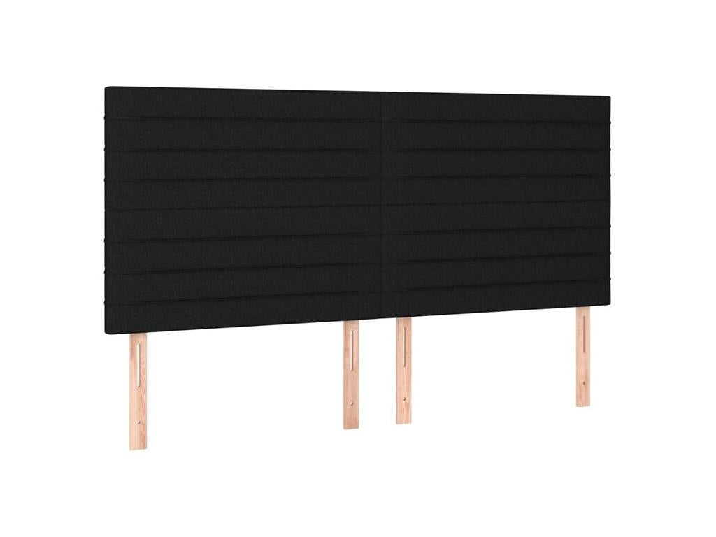 Sommier à Lumenao de lit avec matelas Noir 180x200 Tissu BDDE32276