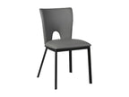 Lumenao - Lot de 2 Chaises Grises Métal et Simili KUZK24947
