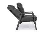 Canapé de jardin inclinable en aluminium avec coussins Lumenao FGKV10354