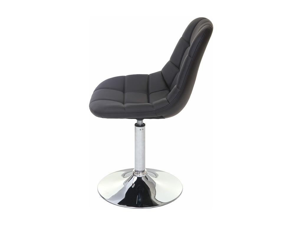 Chaise de salle à manger Lumenao-A60 chaise pivotante design rétro - similicuir marron pied chromé HEFQ27869