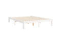 Cadre de lit sans matelas blanc 120x200 cm bois de pin massif ZBJI67425