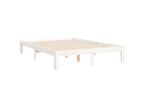 Cadre de lit sans matelas blanc 120x200 cm bois de pin massif ZBJI67425