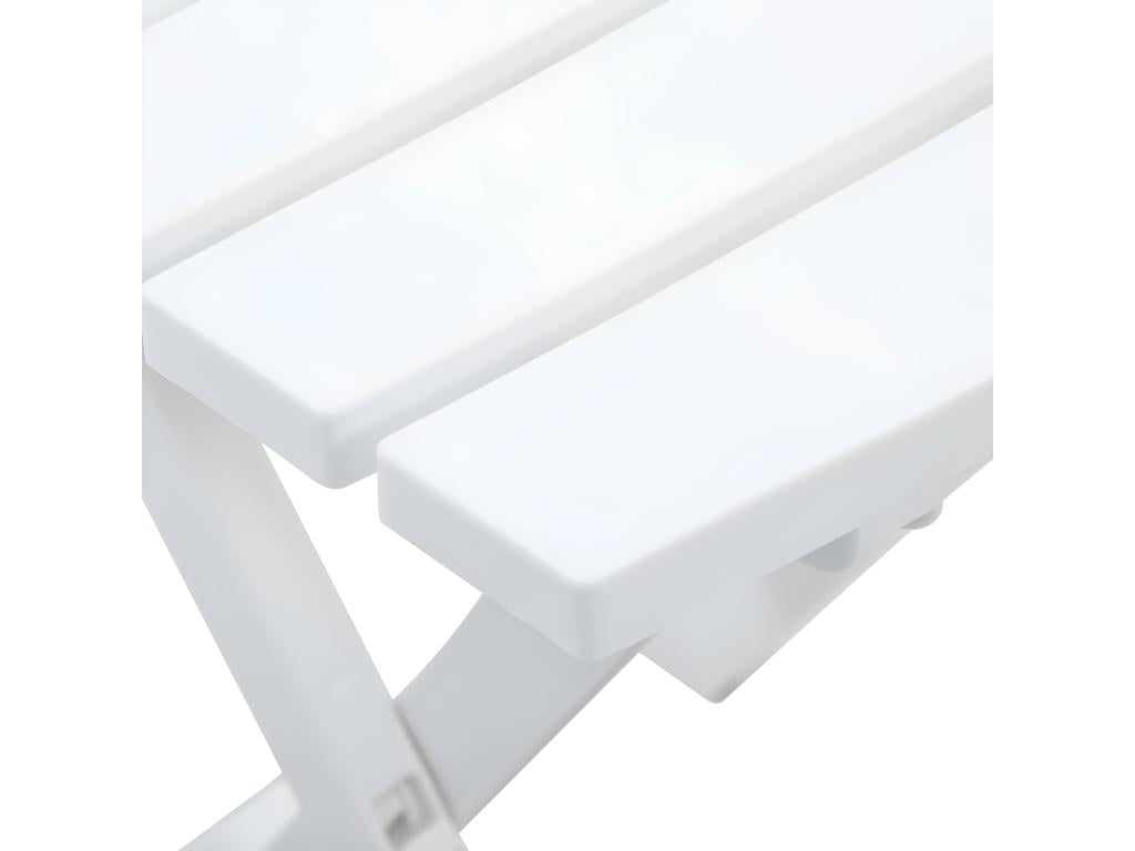 Table de jardin pliable 45,5x38,5x50 cm Blanc LZVD28481