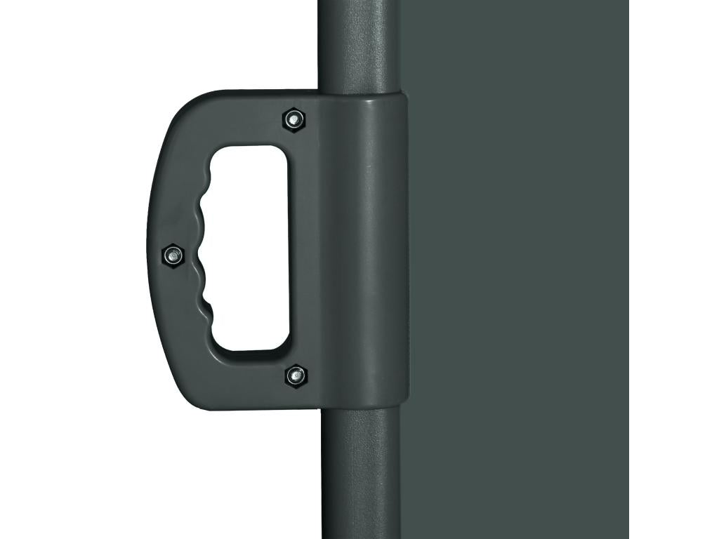 Store latéral Lumenao-vue paravent rétractable dim- 3L x 2H m polyester imperméable anti-UV haute densité gris IWLJ36532