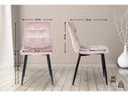 chaise salle à manger - Velours / Métal noir mat - Rose - Lumenao UDVW60441