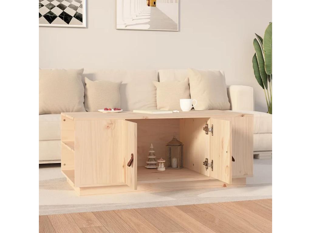 Table basse 100x50x41 cm Bois massif de pin IJOF62270