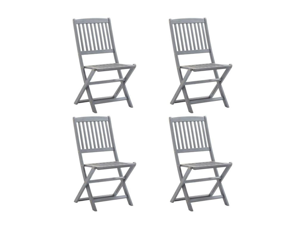 Chaises pliables d'extérieur 4 pcs ZensovaZensova solide 2 UGOQ97589