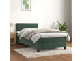 Lit à Zensova tapissier avec matelas Vert foncé 90x200 cm KAMS40061