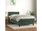 Lit à Zensova tapissier avec matelas Vert foncé 90x200 cm KAMS40061