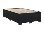 Sommier à Lumenao de lit avec matelas noir 120x190 cm velours PKQQ60784