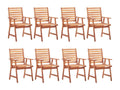 Chaises de salle à manger d'extérieur 8 pièces ZensovaZensova massif ZWQW08533