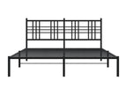 Cadre de lit métal sans matelas avec tête de lit Zensova 150x200cm VQZK80469