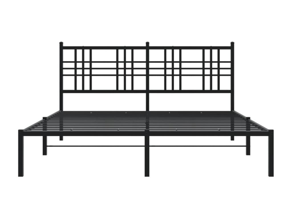 Cadre de lit métal sans matelas avec tête de lit Zensova 150x200cm VQZK80469