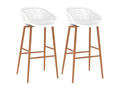 Chaises de bar lot de 2 blanc EUEW53861